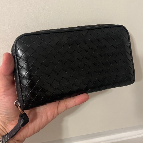 Bottega Veneta Intrecciato Woven Leather Wallet Continental Long Zip Case Napa - Picture 2 of 16